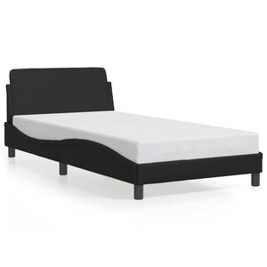 vidaXL Bed Frame "Dover" Black 100x203 cm Faux Leather