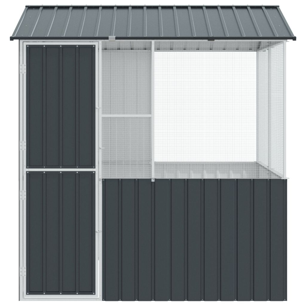 vidaXL Bird Cage Anthracite215x78x200 cm Galvanised Steel