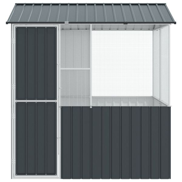 vidaXL Bird Cage Anthracite215x78x200 cm Galvanised Steel