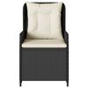 vidaXL Reclining Garden Chairs 2 pcs Black Poly Rattan