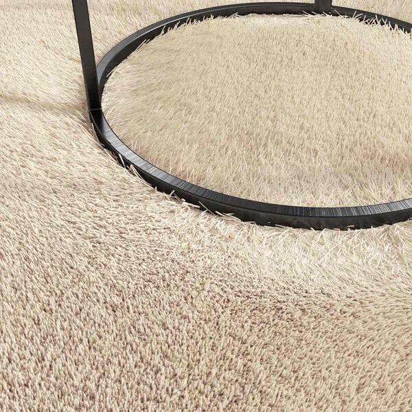 vidaXL Washable Rug Soft Shaggy Beige 160x230 cm Anti Slip
