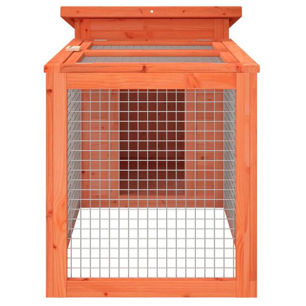 vidaXL Rabbit Hutch Brown 100.5x54x55 cm Solid Wood Pine