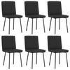 vidaXL Dining Chairs 6 pcs Black Faux Leather