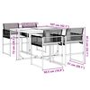 vidaXL 5 Piece Garden Dining Set with Cushions Black Poly Rattan