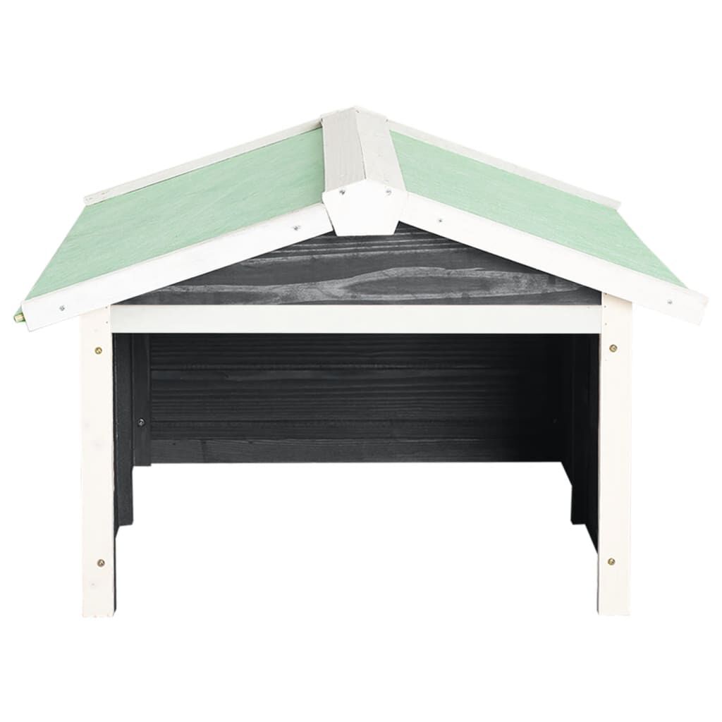 vidaXL Robotic Lawn Mower Garage 72x87x50 cm Grey and White Firwood