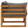 vidaXL Sectional Corner Sofas 2 pcs with Cushions Dark Grey