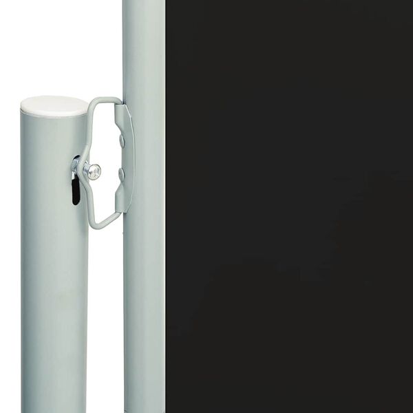 vidaXL Patio Retractable Side Awning 117x600 cm Black