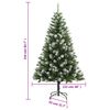 vidaXL Artificial Hinged Christmas Tree with Flocked Snow 210 cm