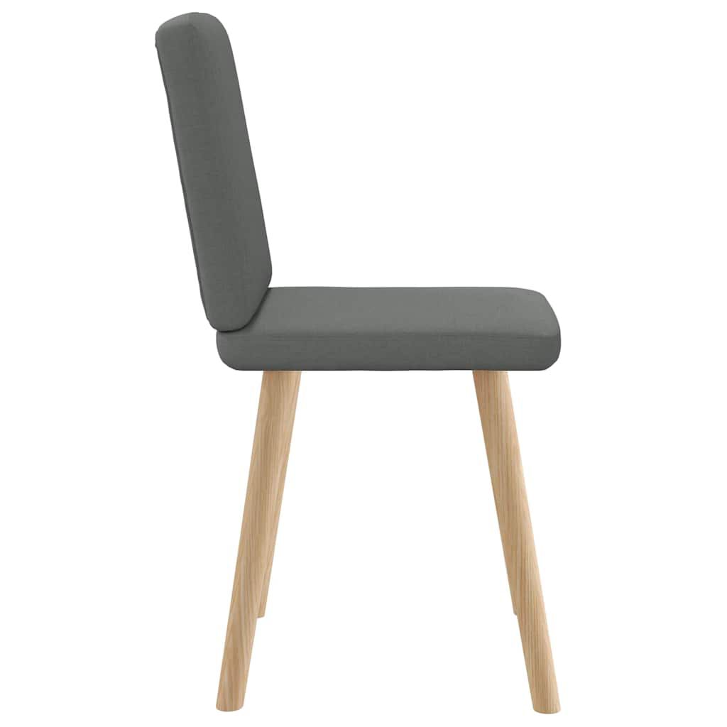 vidaXL Dining Chairs 2 pcs Dark Grey Fabric