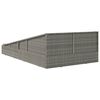vidaXL Garden Bed Grey 110x200 cm Poly Rattan
