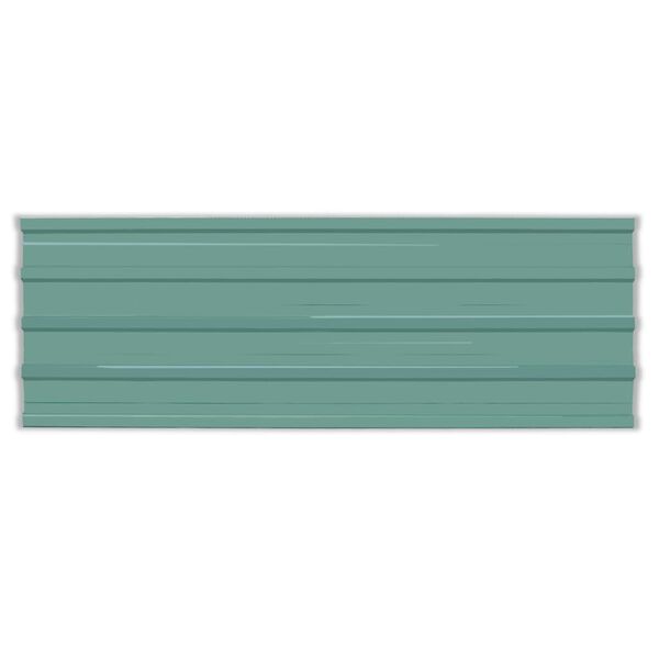 vidaXL Roof Panels 12 pcs Galvanised Steel Green