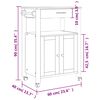 vidaXL Kitchen Trolley MONZA 60x40x90 cm Solid Wood Pine