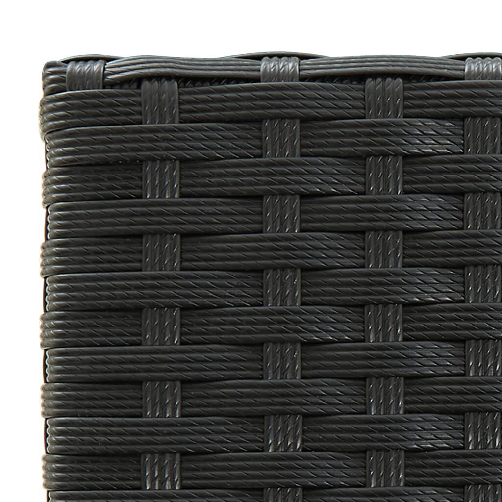 vidaXL 3 Piece Garden Bar Set Black Poly Rattan