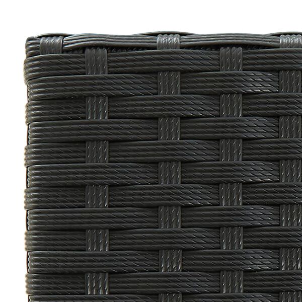 vidaXL 3 Piece Garden Bar Set Black Poly Rattan