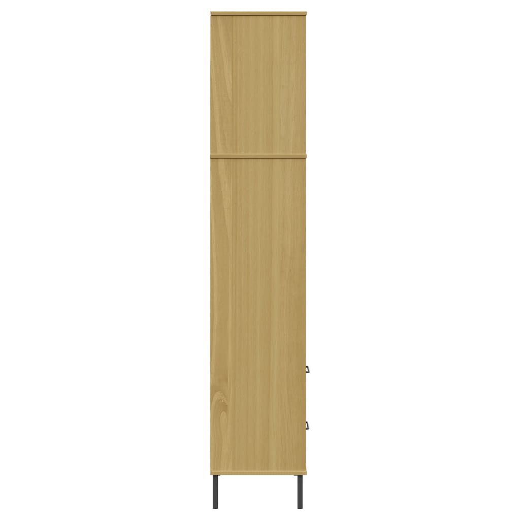 vidaXL Bookcase with 2 Drawers Brown 60x35x180 cm Solid Wood OSLO