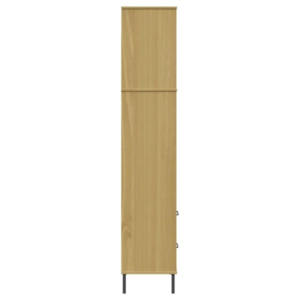 vidaXL Bookcase with 2 Drawers Brown 60x35x180 cm Solid Wood OSLO