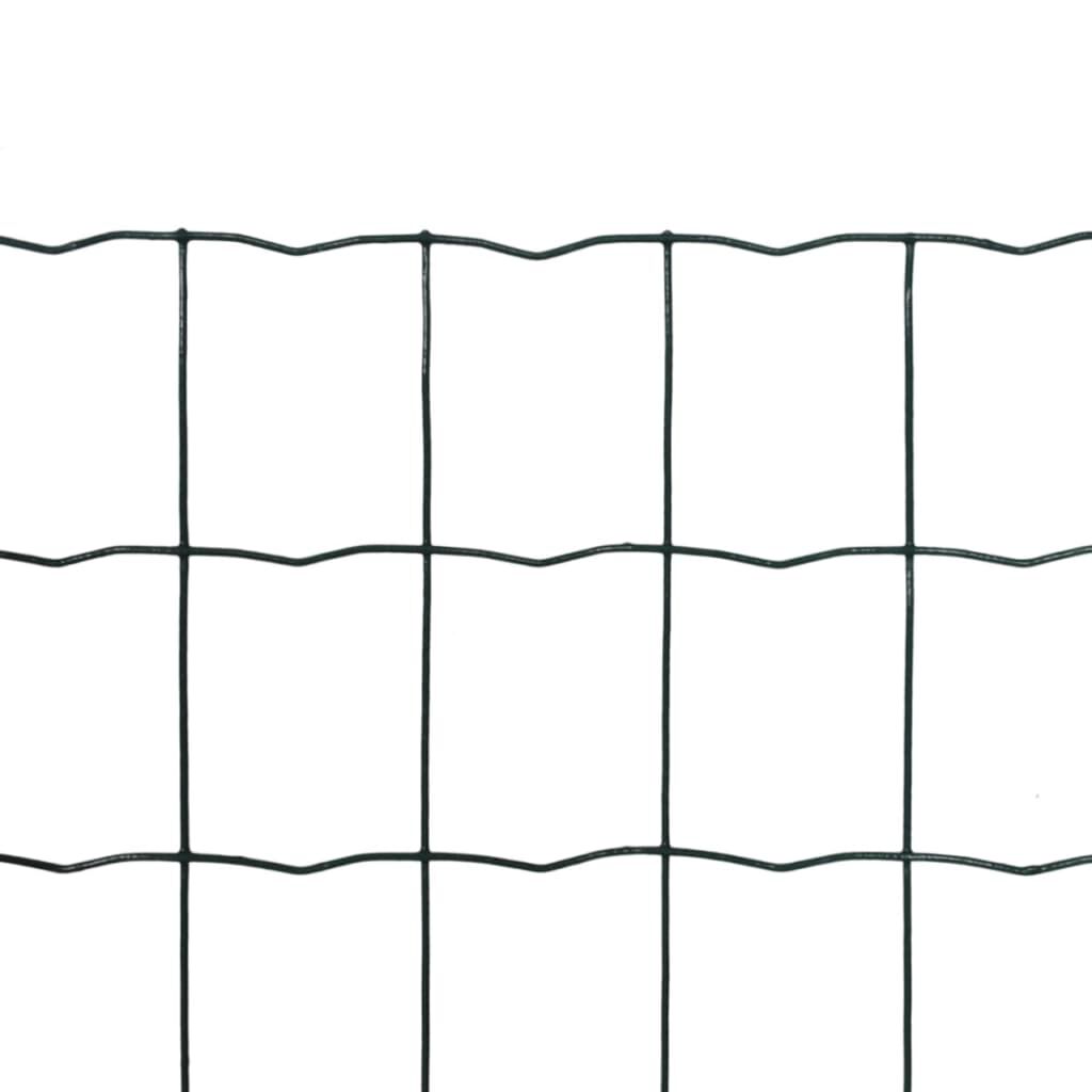 vidaXL Euro Fence Steel 10x0.8 m Green