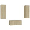 vidaXL 3 Piece TV Cabinet Set Sonoma Oak Engineered Wood