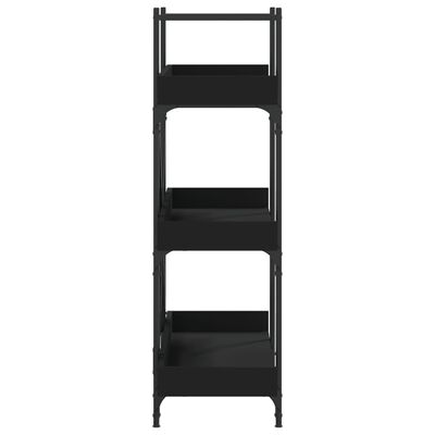 vidaXL Bookcase 3-Tier Black 100x33x108.5 cm Engineered Wood