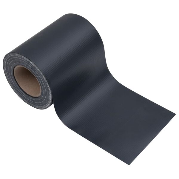 vidaXL Garden Privacy Screen PVC 35x0.19 m Matte Dark Grey