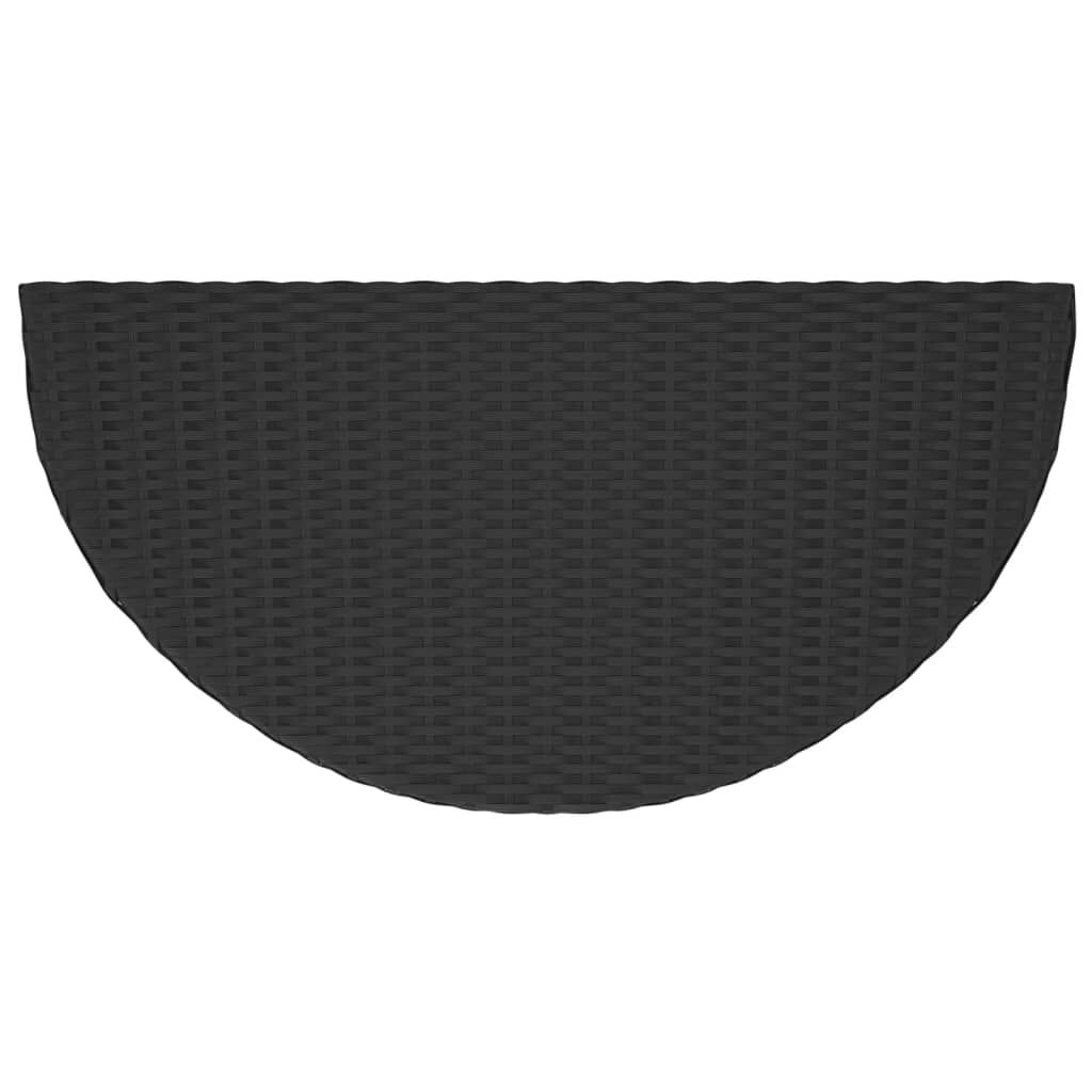 vidaXL Garden Table Black 100x50x75 cm Poly Rattan
