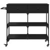 vidaXL Kitchen Trolley Black 105x42x95 cm Engineered Wood