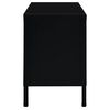 vidaXL TV Cabinet Black 90x30x44 cm Steel and Glass