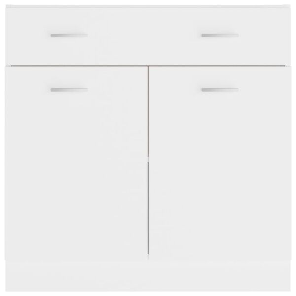 vidaXL Drawer Bottom Cabinet Lyon White 80x46x81.5 cm Engineered Wood