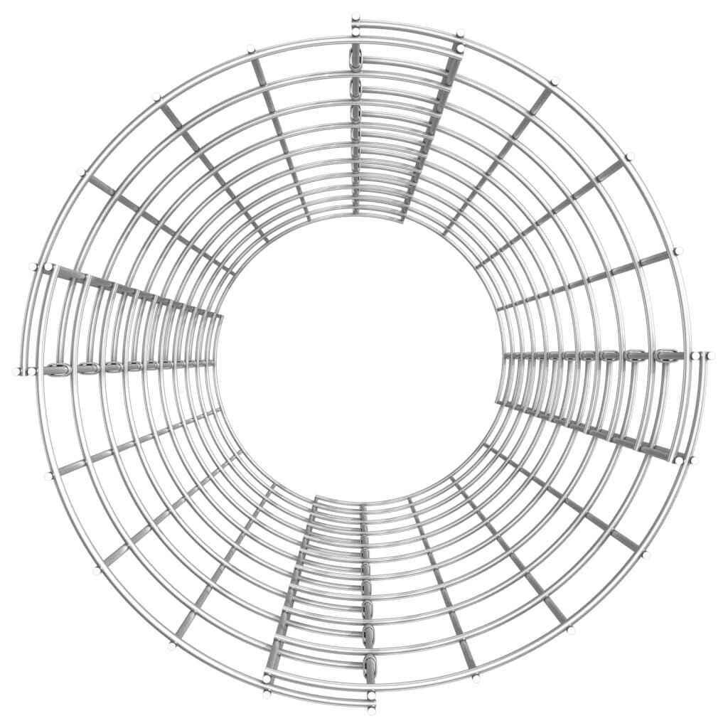 vidaXL Circular Gabion Raised Beds 3 pcs Galvanised Steel Ø30x100 cm