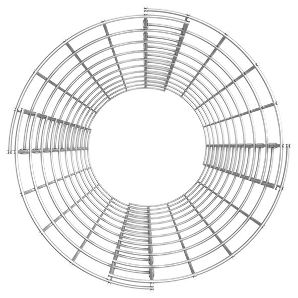 vidaXL Circular Gabion Raised Beds 3 pcs Galvanised Steel Ø30x100 cm