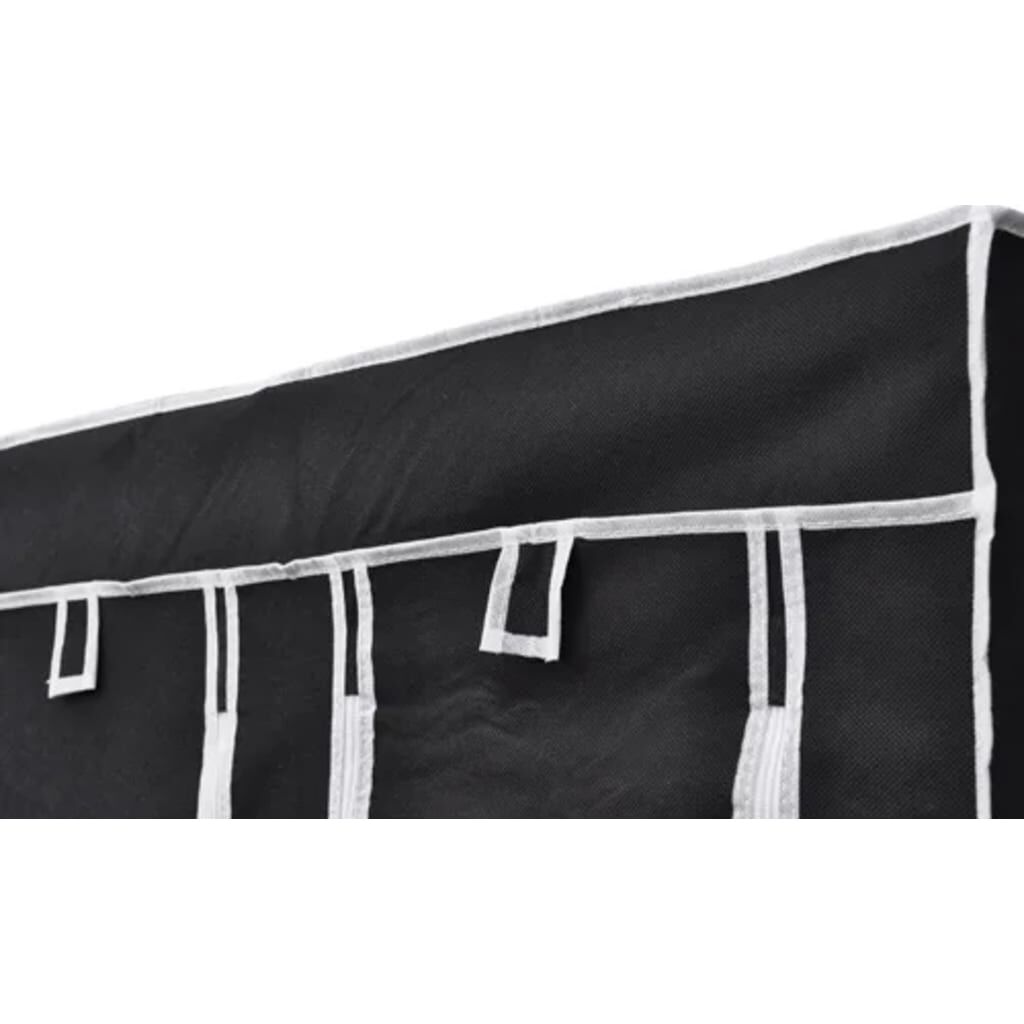 vidaXL Folding Wardrobe Black 110x45x175 cm