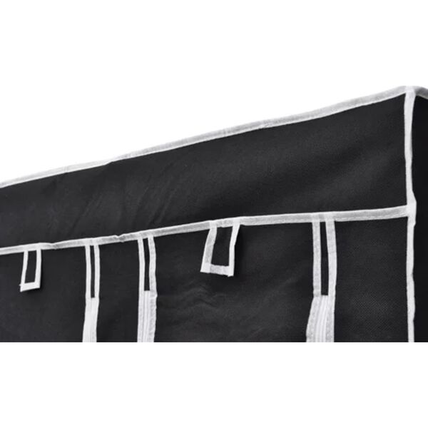 vidaXL Folding Wardrobe Black 110x45x175 cm