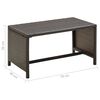 vidaXL Coffee Table Brown 70x40x38 cm Poly Rattan