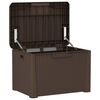 vidaXL Garden Storage Box Brown 125 L PP