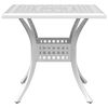 vidaXL 3 Piece Bistro Set White Cast Aluminium