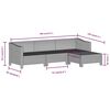 vidaXL 8 Piece Garden Lounge Set with Cushions Grey Poly Rattan