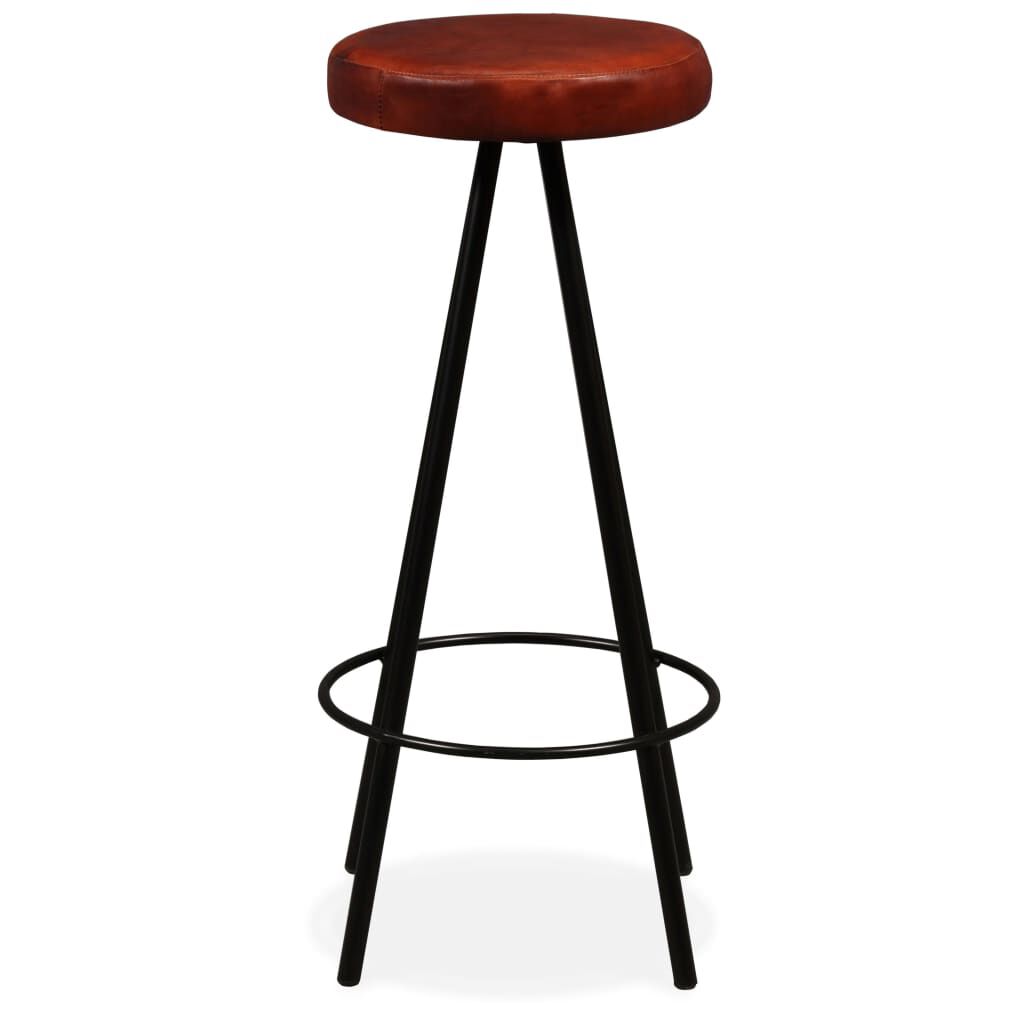 vidaXL Bar Set 3 Pieces Solid Wood Reclaimed and Genuine Leather
