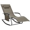 vidaXL Sun Loungers 2 pcs Textilene Taupe and Grey