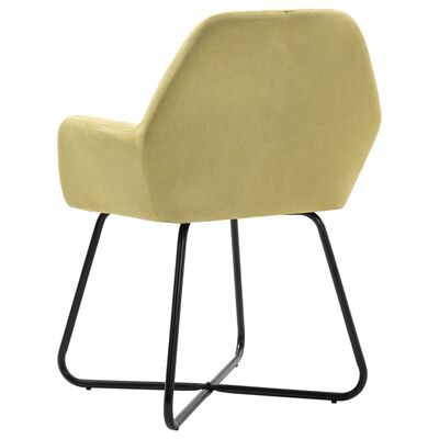 vidaXL Dining Chairs 2 pcs Green Fabric