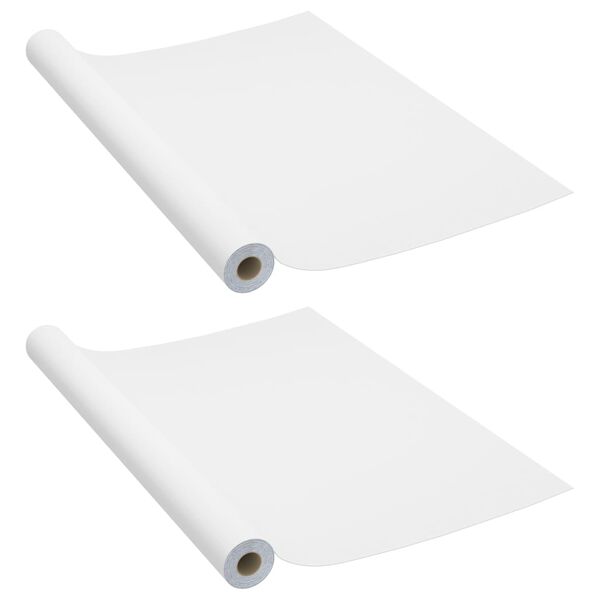 vidaXL Self-adhesive Furniture Films 2 pcs White 500x90 cm PVC