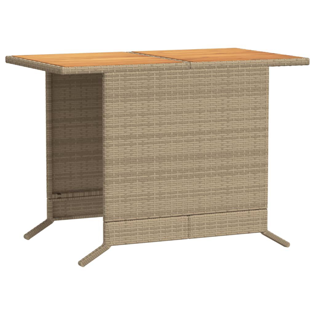 vidaXL 3 Piece Bistro Set with Cushions Beige Poly Rattan