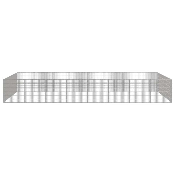 vidaXL Free Range Animal Enclosure 24-Panel 54x60 cm Galvanised Iron