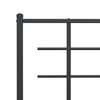 vidaXL Metal Bed Frame without Mattress with Headboard Black 100x200cm