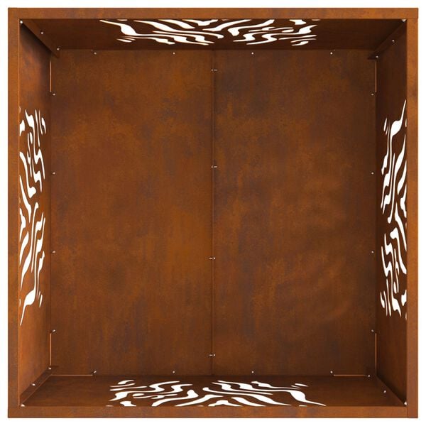 vidaXL Fire Pit Brown 60 x 60 x 40 cm Weathering steel