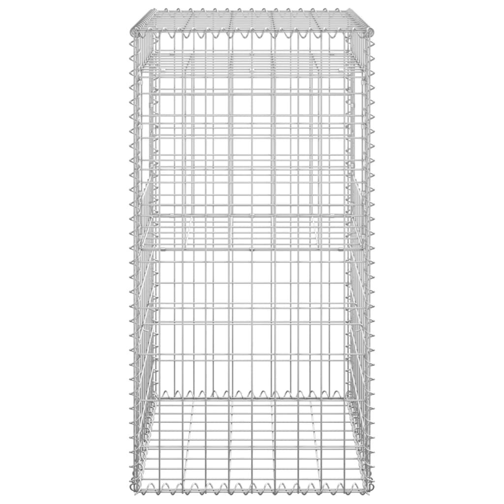 vidaXL Gabion Basket Posts 2 pcs 50x50x100 cm Iron