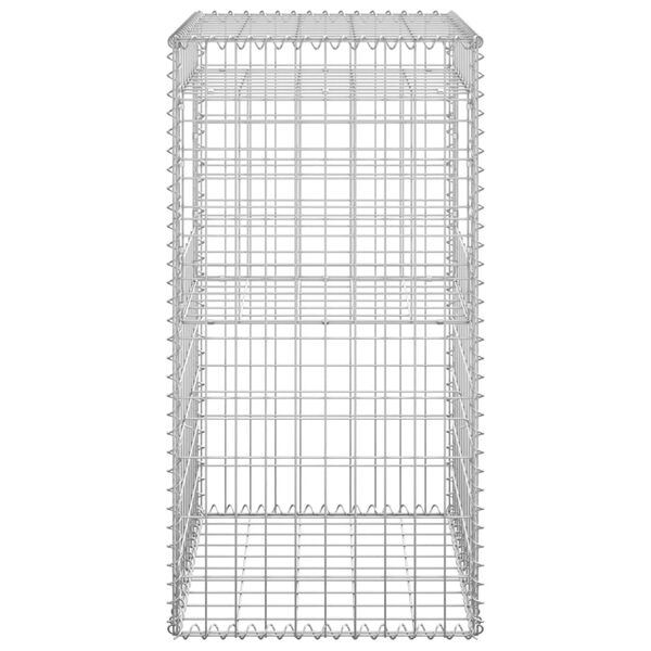 vidaXL Gabion Basket Posts 2 pcs 50x50x100 cm Iron