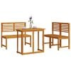 vidaXL Garden Bistro Set 3 pcs Brown Solid Acacia Wood