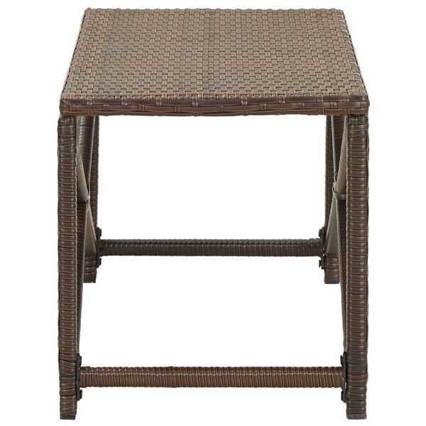vidaXL Garden Bench 80 cm Poly Rattan Brown