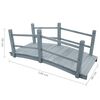 vidaXL Garden Bridge Grey 140x60x56 cm Solid Firwood