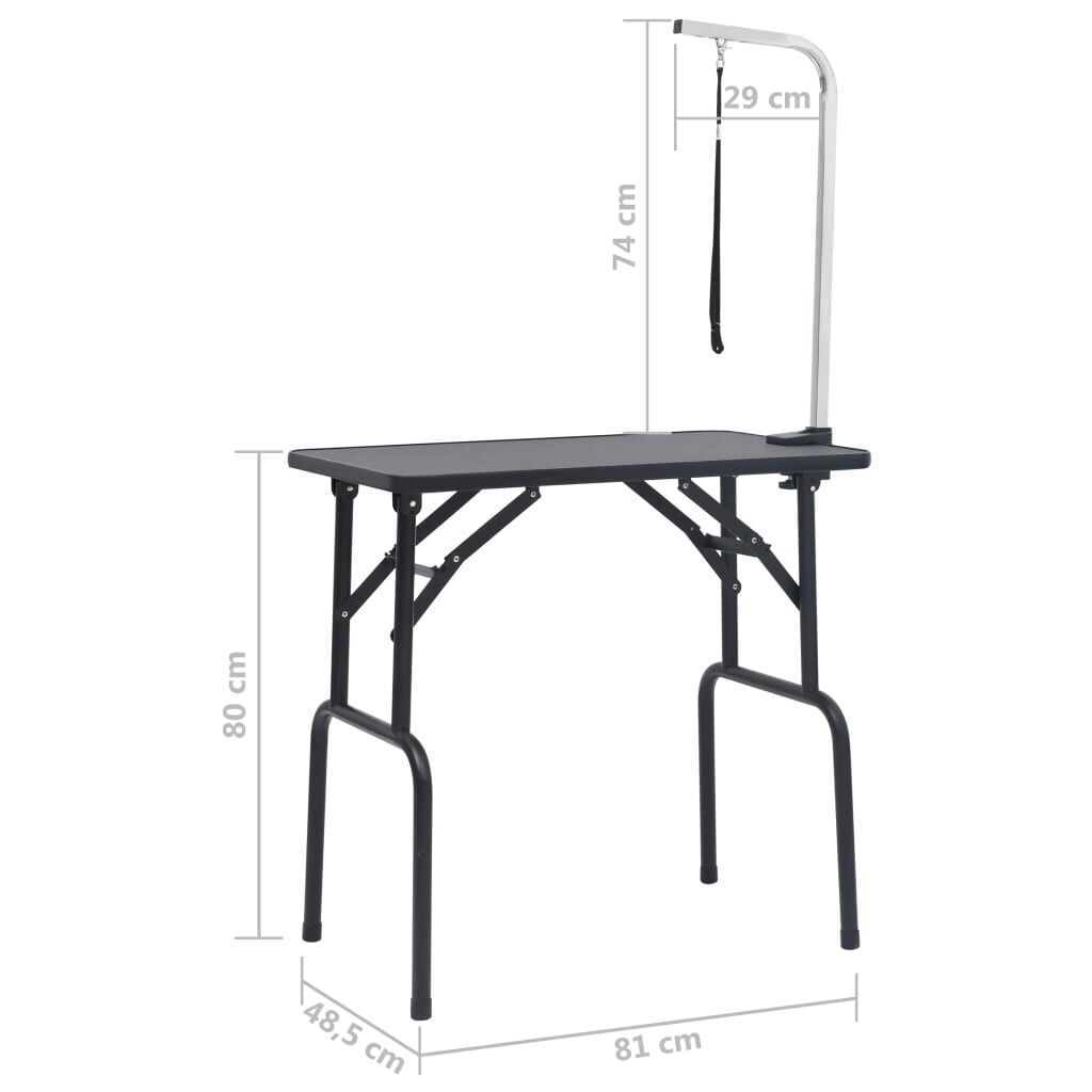 vidaXL Adjustable Dog Grooming Table with 1 Loop